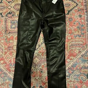 Free People Leather Jeans